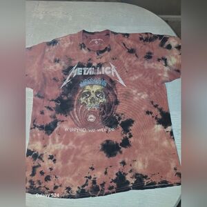 Tie-Dye Graphic T-Shirt Mens L Metallica Vintage Tee